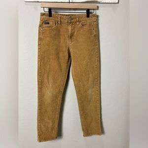 Rvca Corduroy Pants Cords Dagger Boyfriend Fit Mustard Trouser Skate Fall Crop